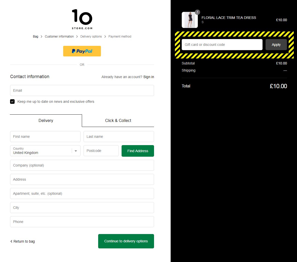 10Store Discount Codes and Voucher Codes March 2021