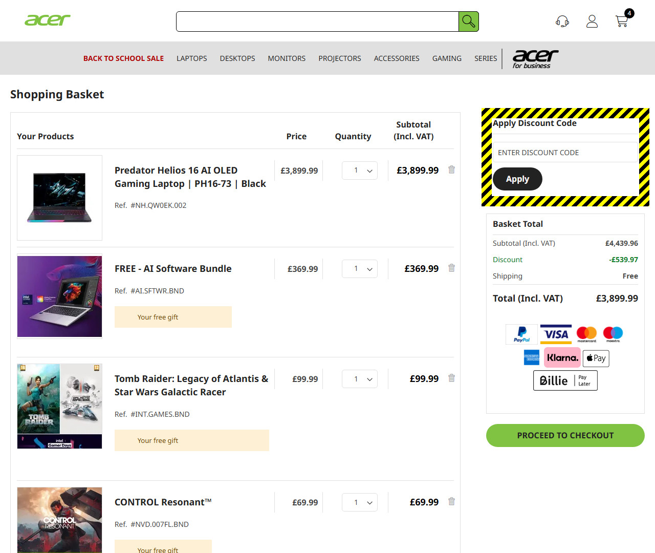 Acer Discount Code