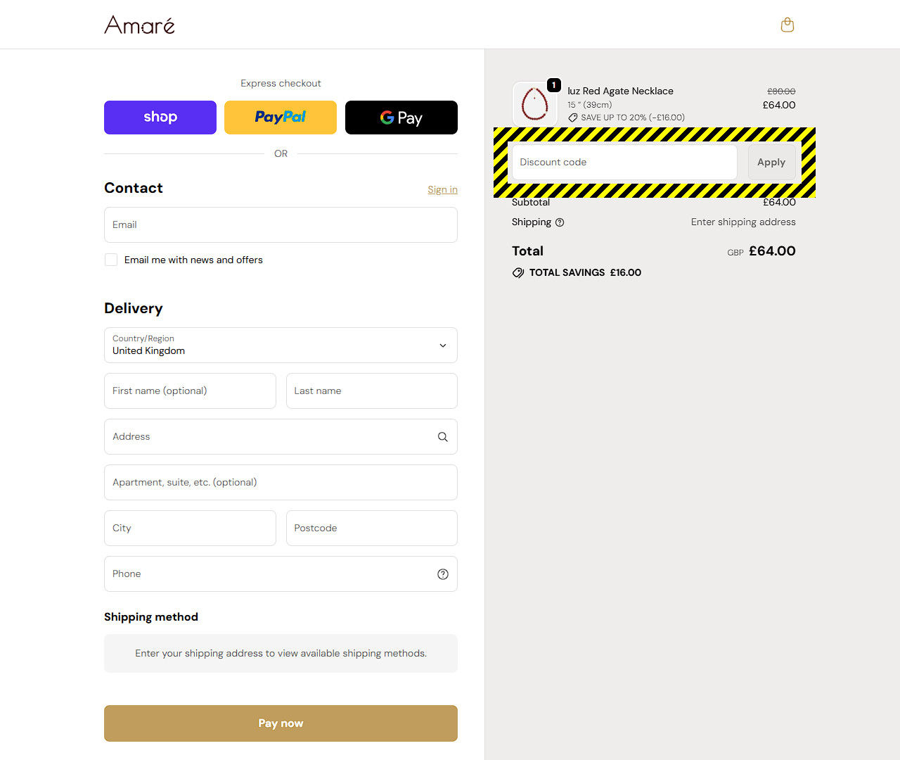 Amaré Crystal Discount Code