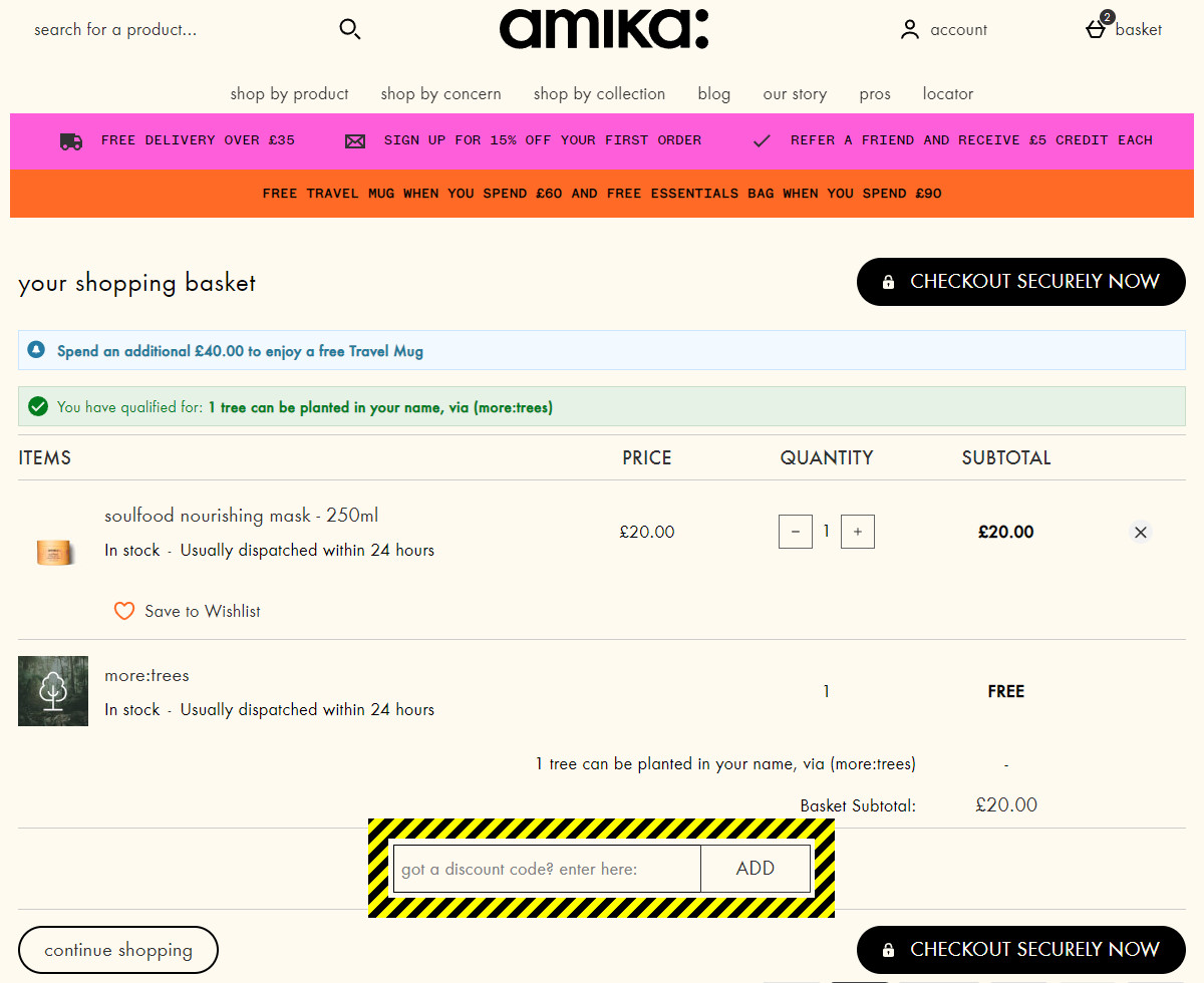 Amika Discount Code