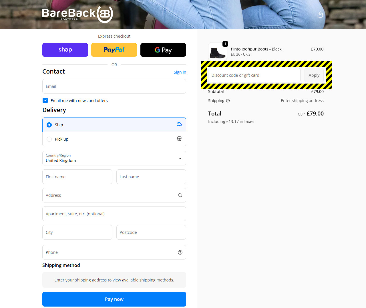 Bareback Footwear Discount Code