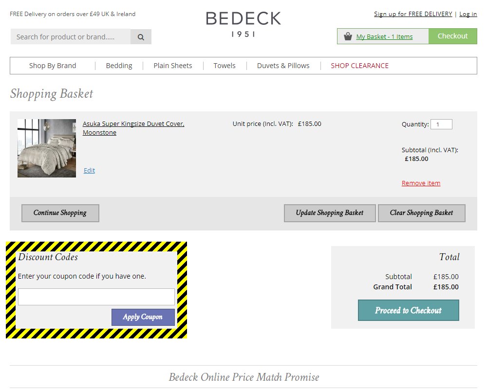 Bedeck Discount Code