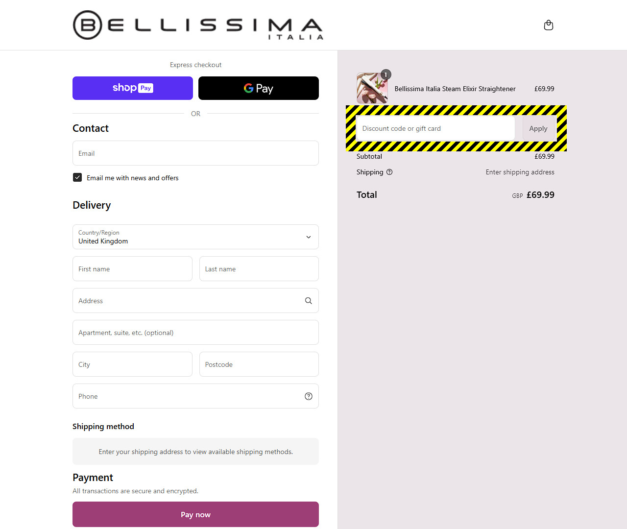 Bellissima Italia Discount Code