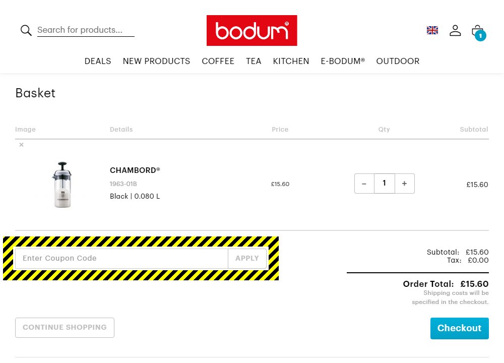 Bodum Discount Code