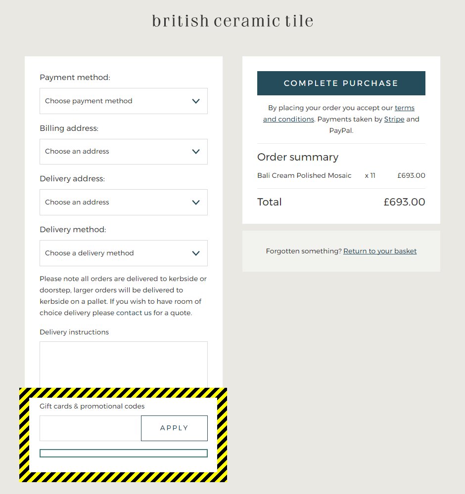British Ceramic Tile Discount Code
