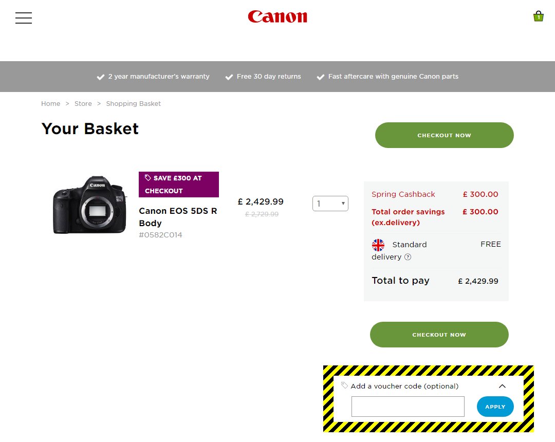 Canon Discount Code