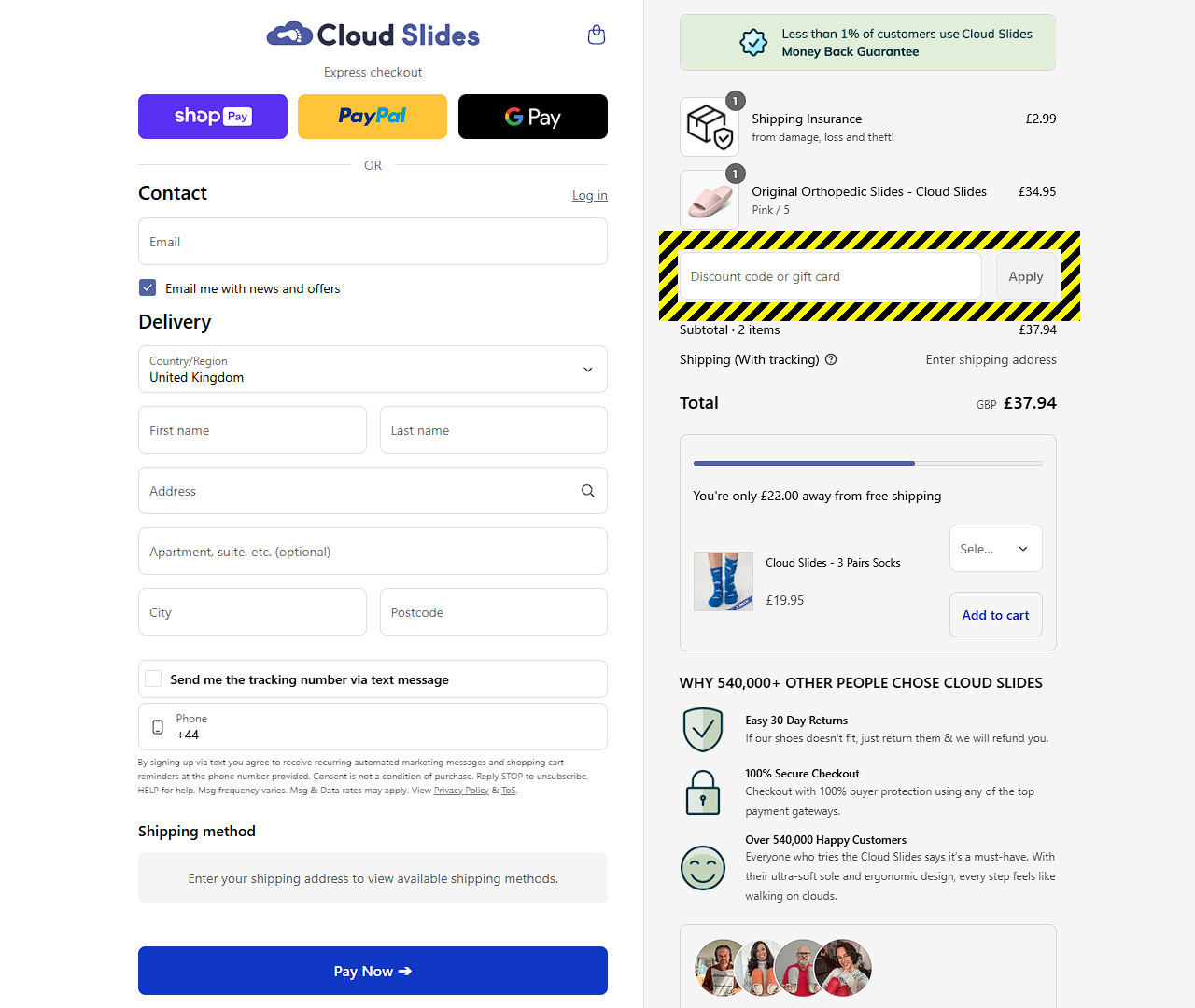 Cloud Slides Discount Code