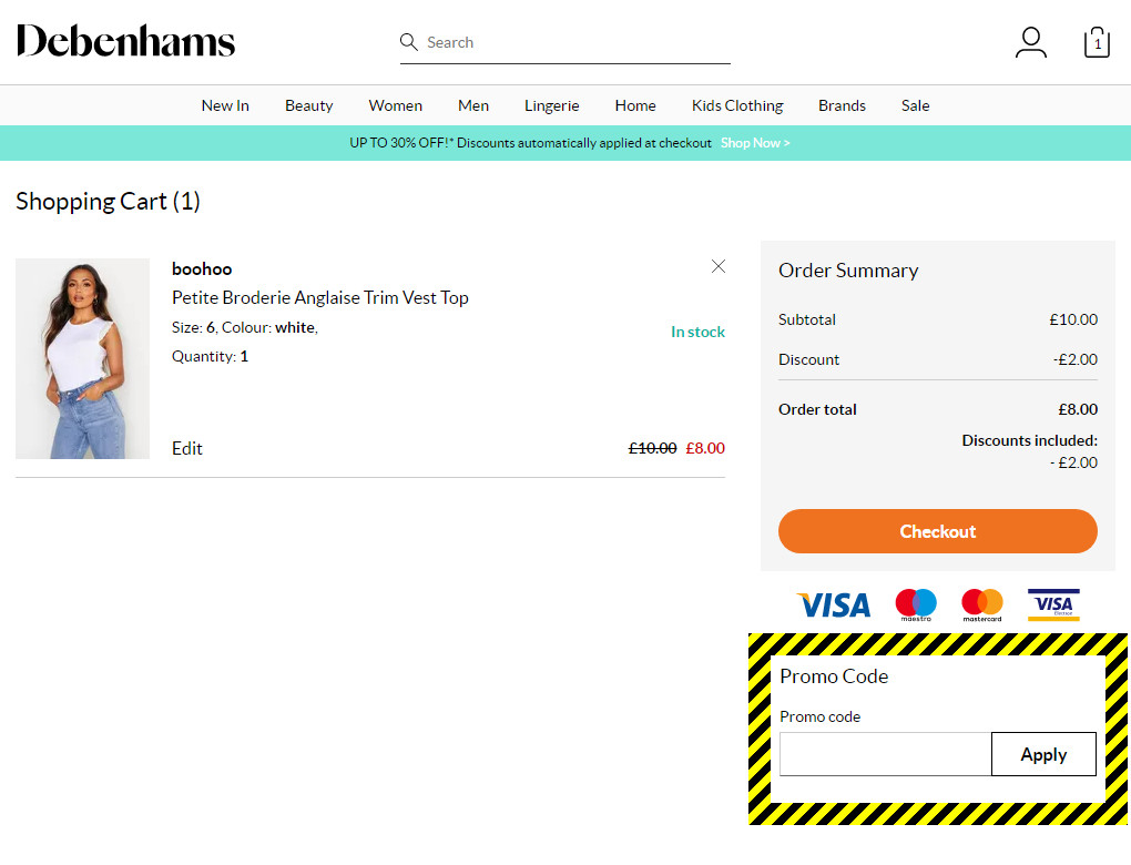 Debenhams Discount Code