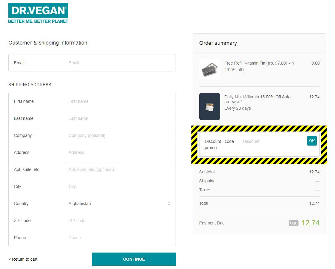 DR.VEGAN Vouchers and Discount Codes 20 Off your first order in