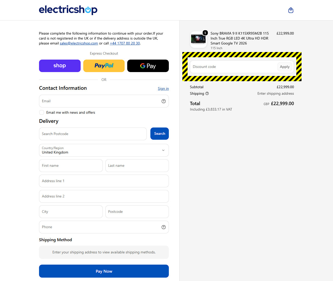 Electricshop Discount Code