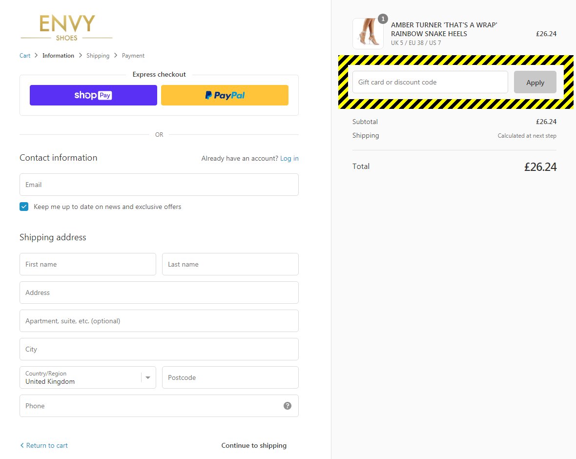 Envy Shoes Discount Code