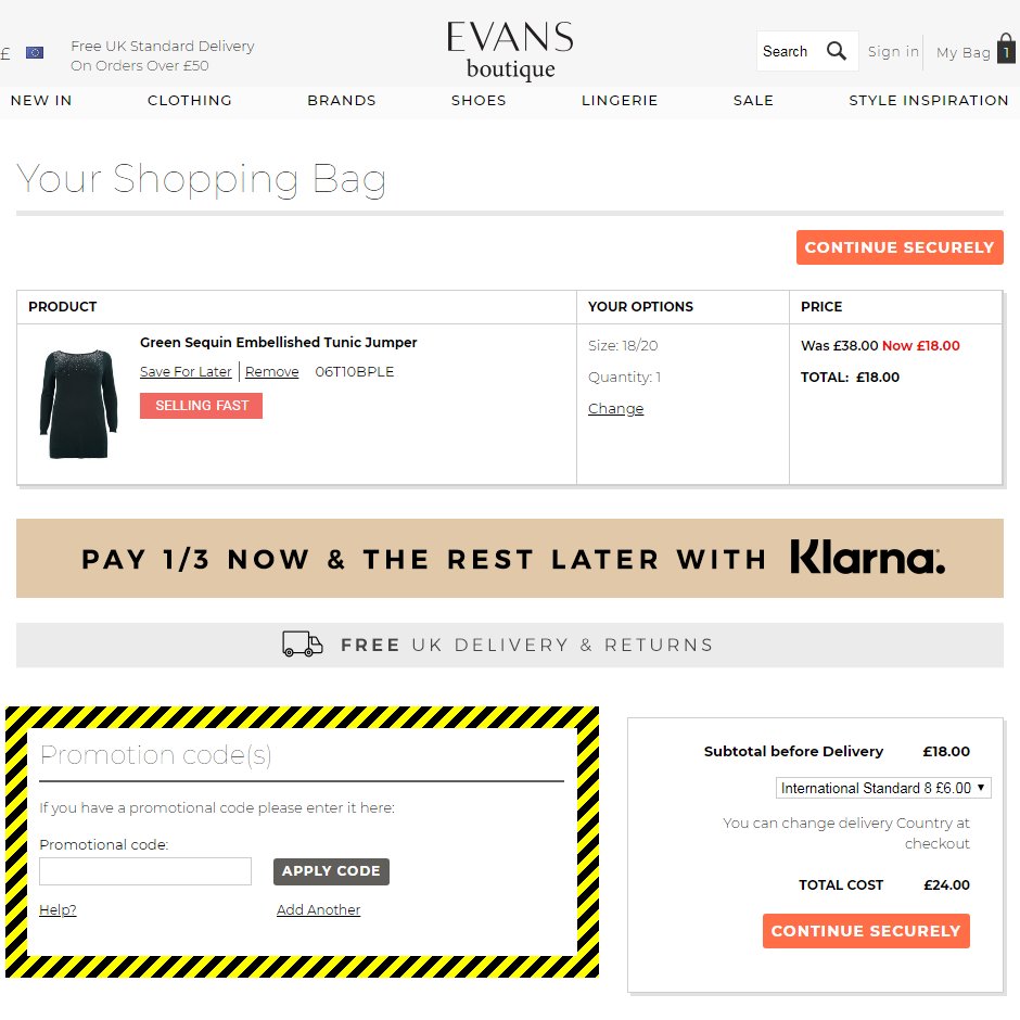 Evans Clothing Discount Code