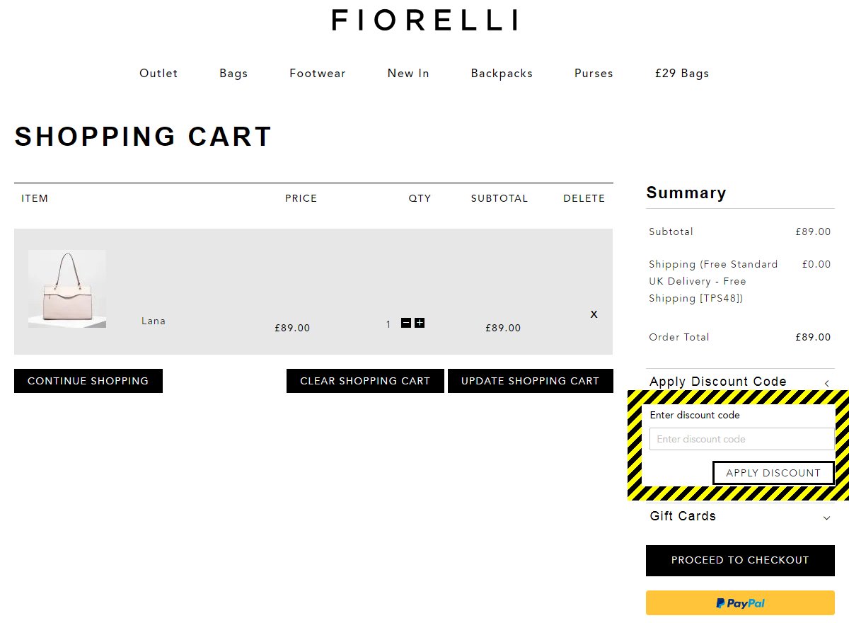 Fiorelli Discount Code