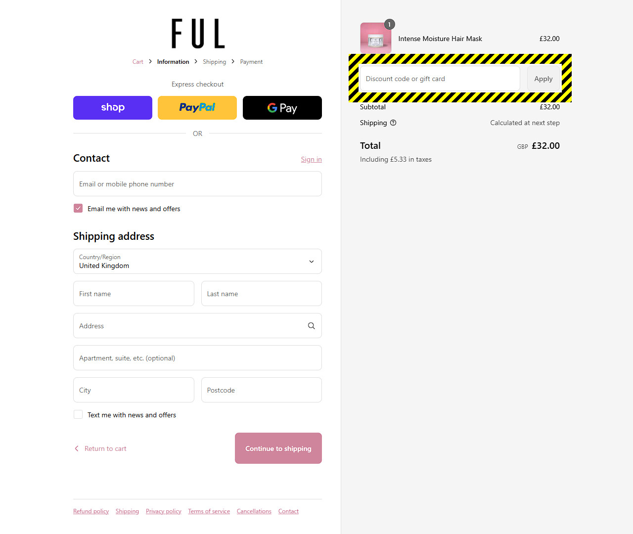 FUL Discount Code