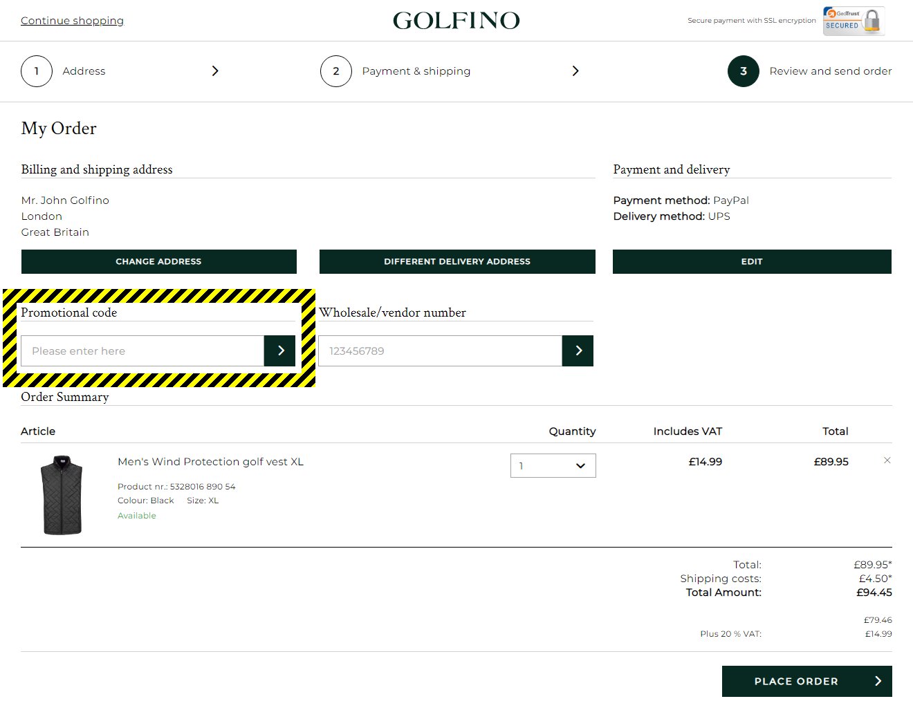 Golfino Discount Code