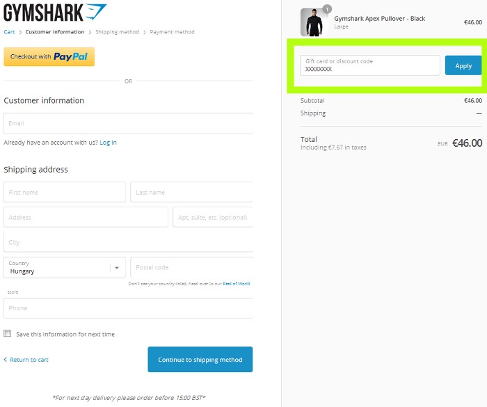 Gymshark Discount Code