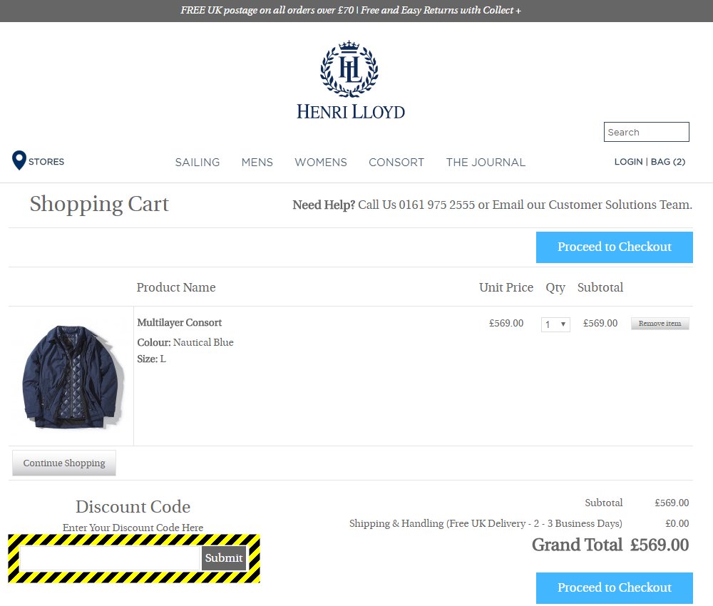 Henri Lloyd Discount Code