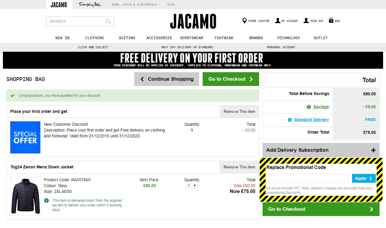 Jacamo Discount Code