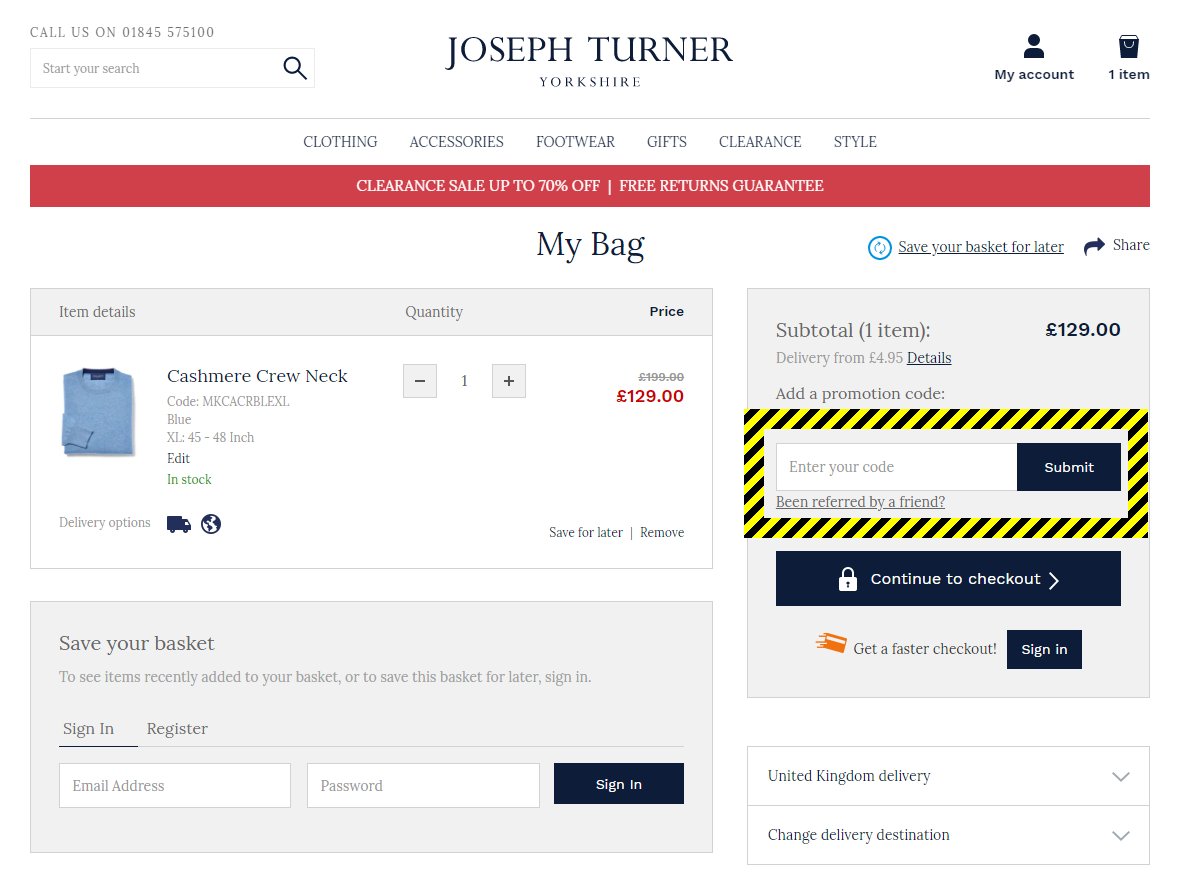 Joseph Turner Discount Code