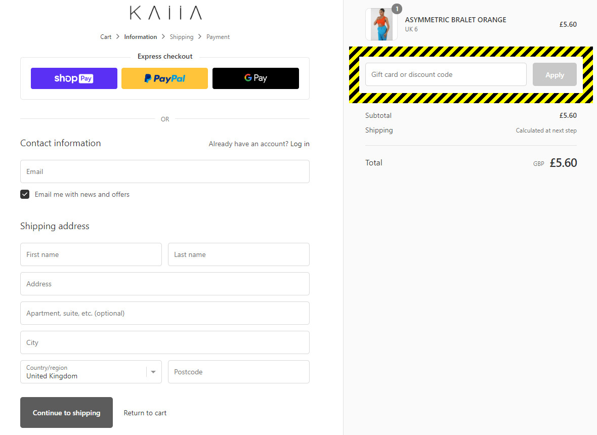 Kaiia the Label Discount Code