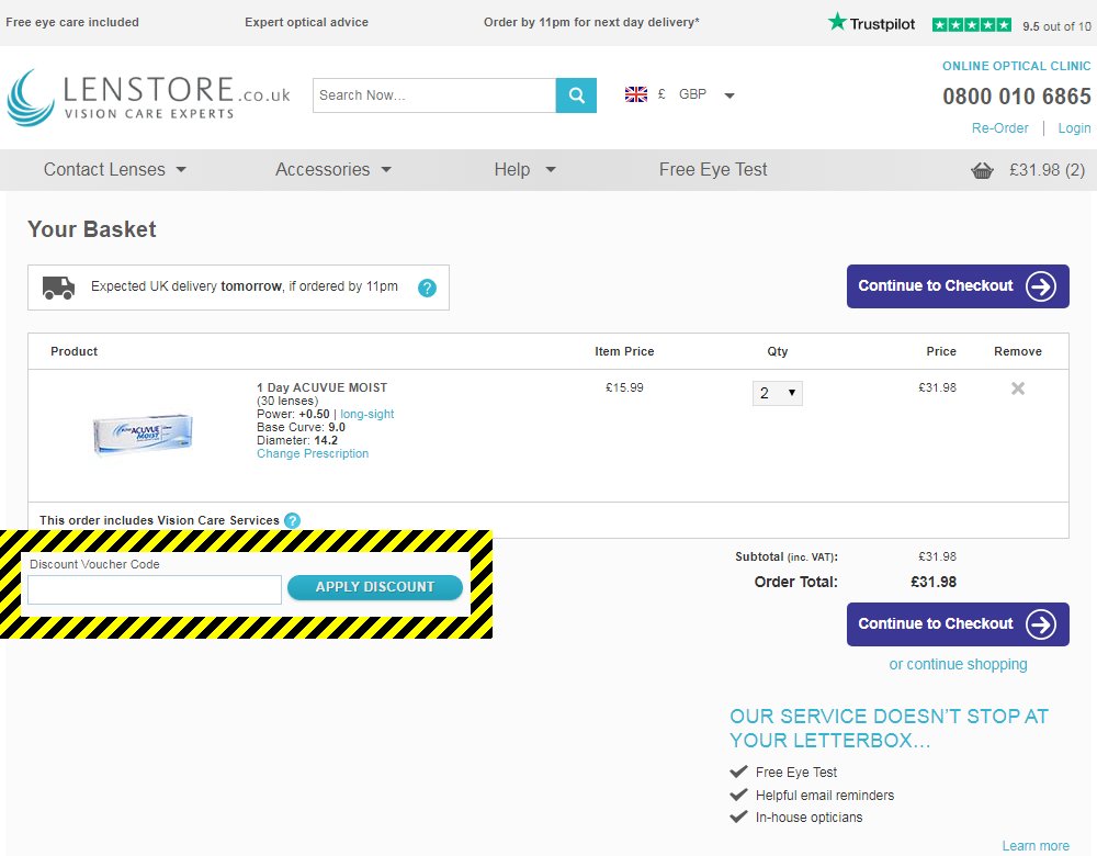 How to use a Lenstore.co.uk Discount Code