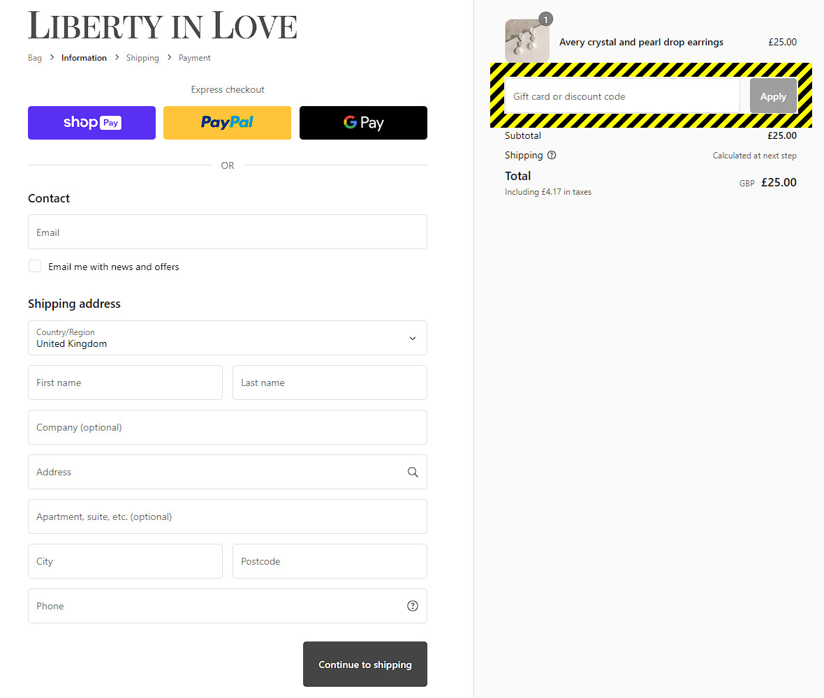 Liberty In Love Discount Code