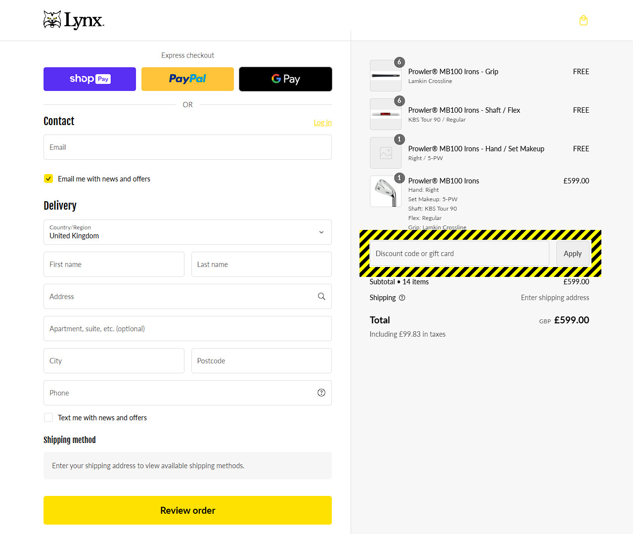 Lynx Golf Discount Code
