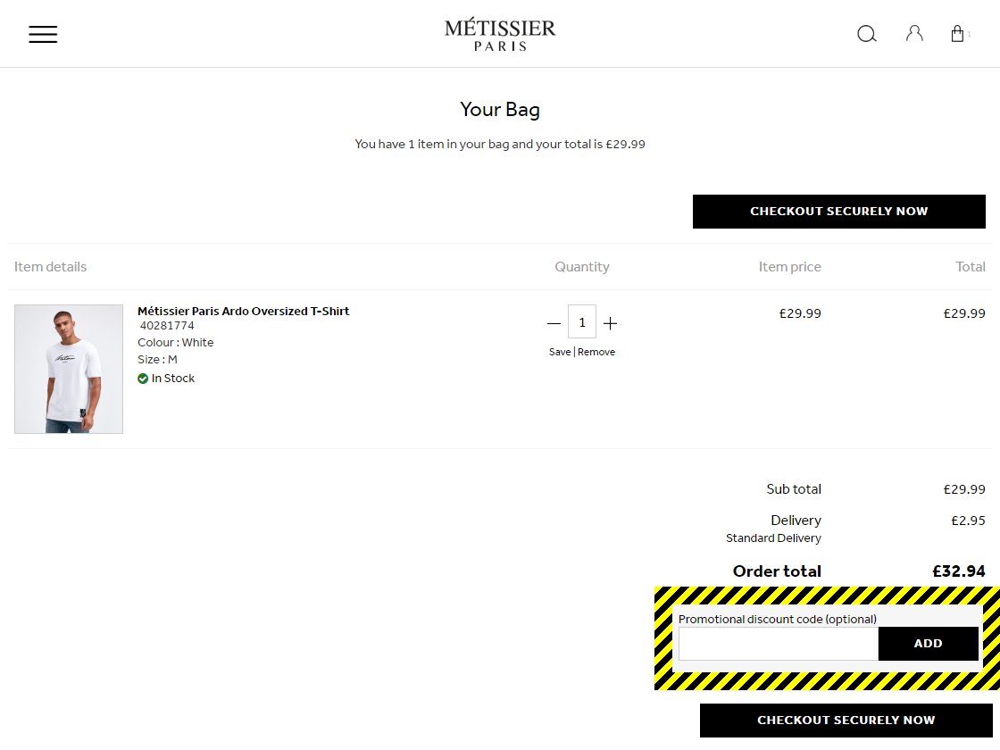 How to use a Métissier Discount Code