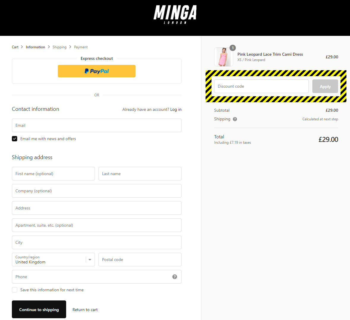 Minga London Discount Code