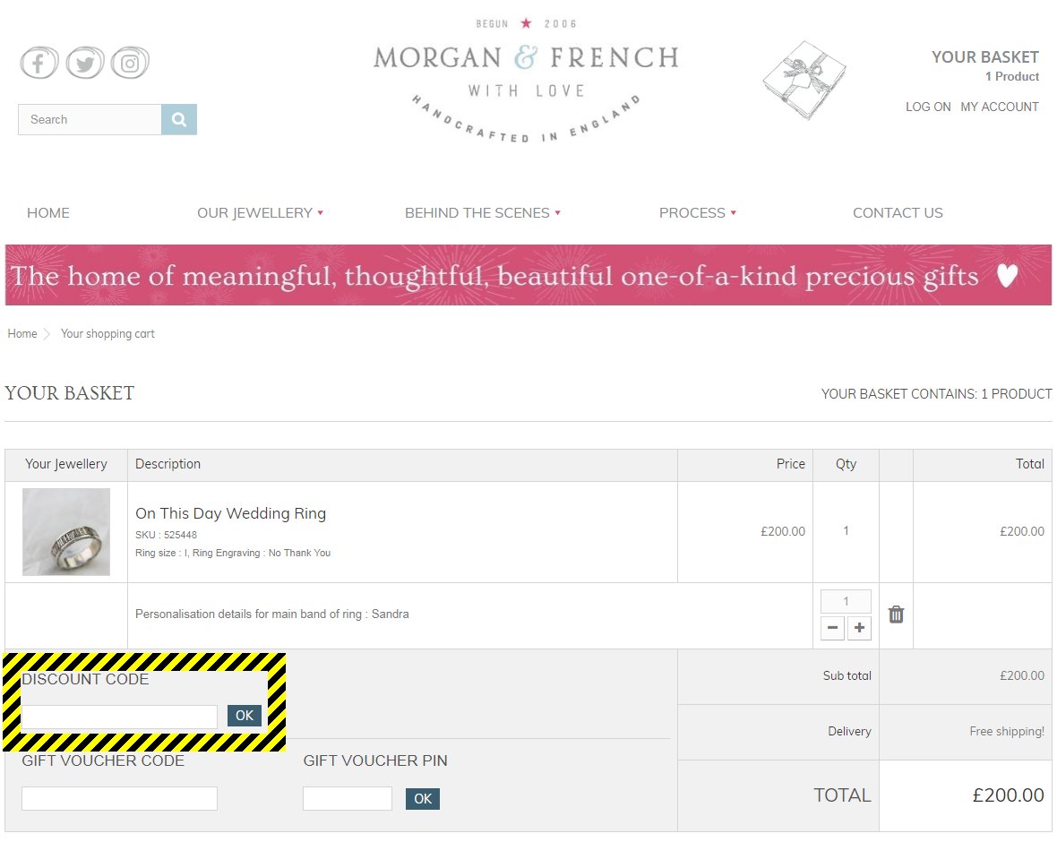 Morgan & French Discount Code