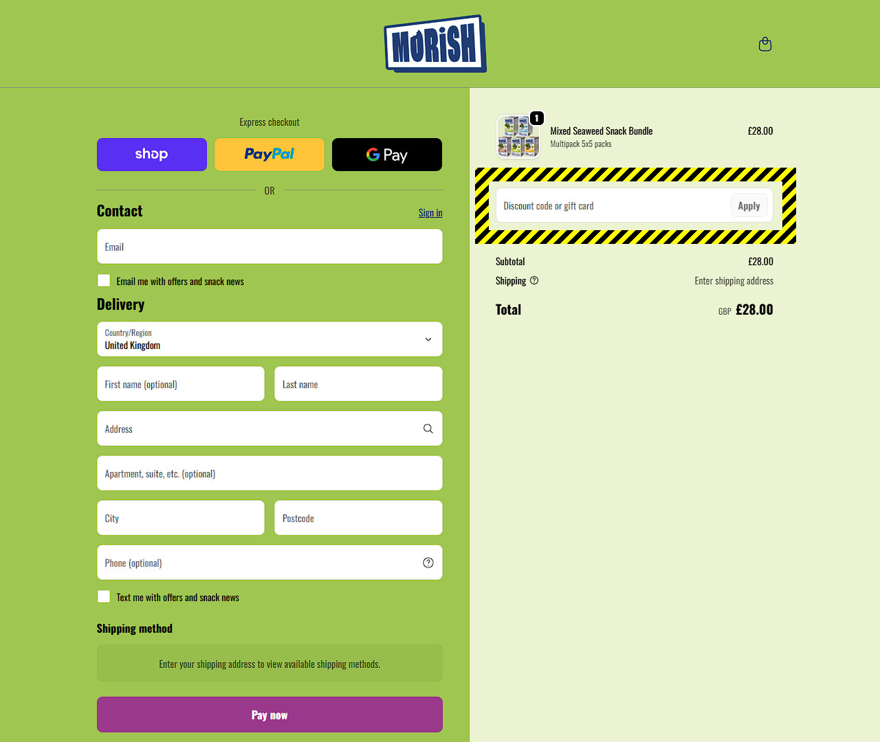 Morish Snacks Discount Code