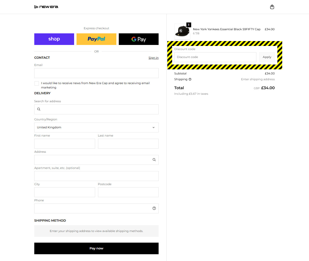 New Era Cap Discount Code