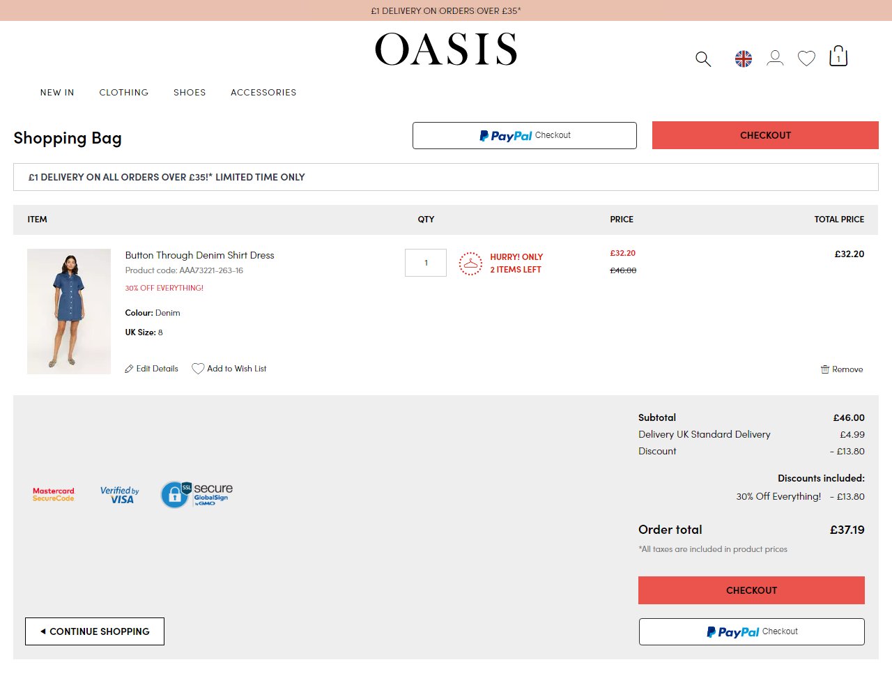Oasis Discount Code