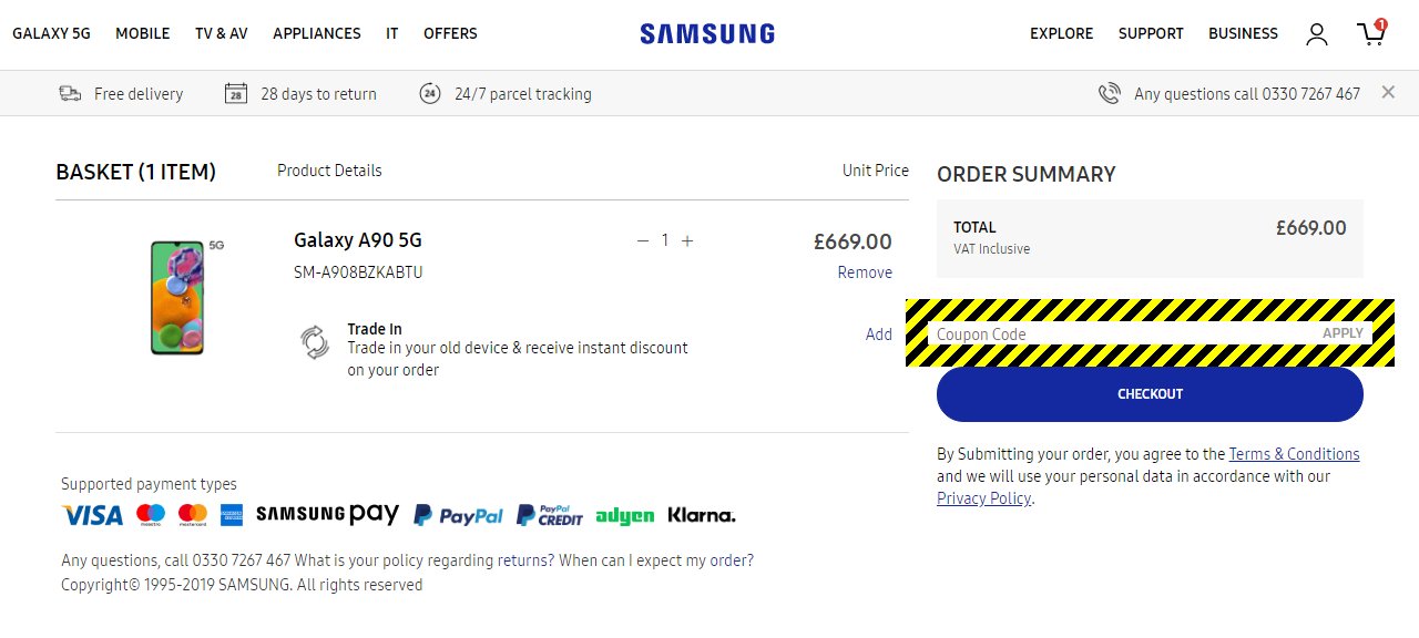 Samsung Discount Code