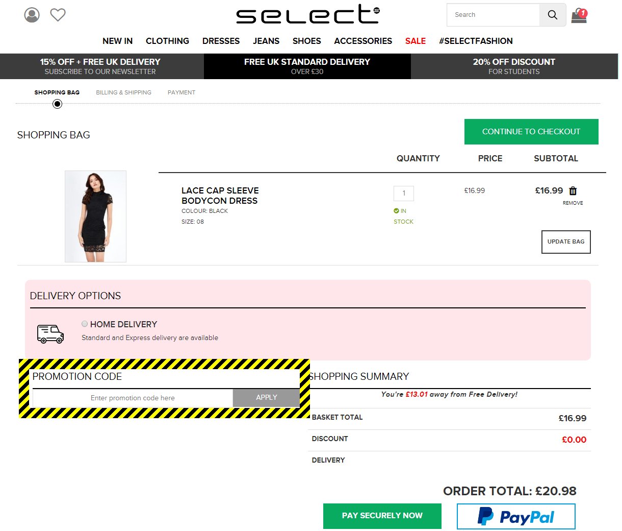 Select Fashion Discount Code