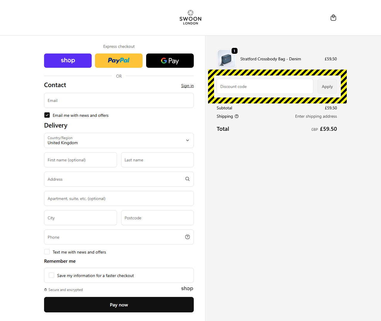 Swoon London Discount Code