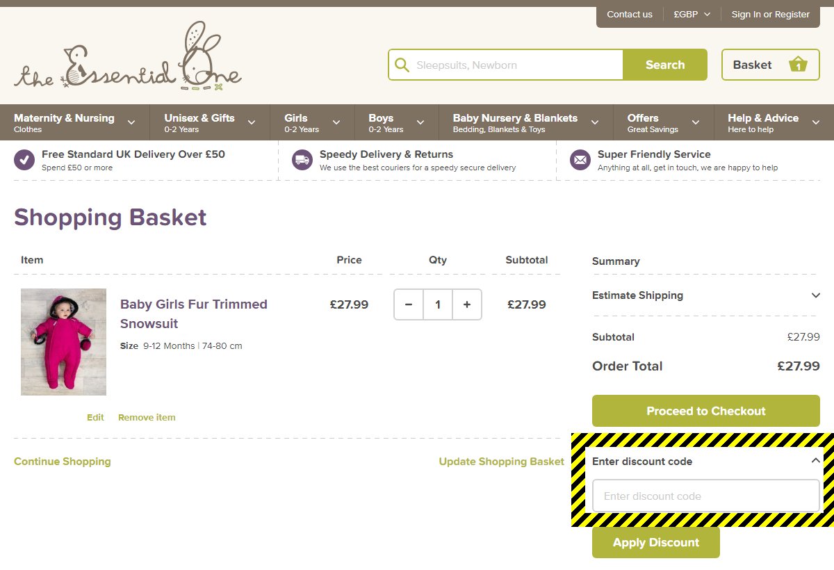 The Essential One Voucher Codes and Discount Codes - December 2020