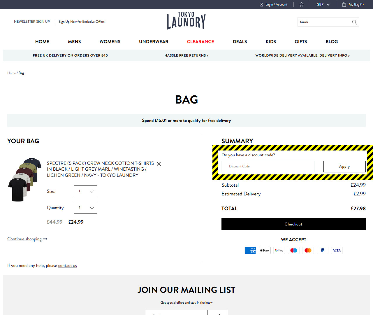 Tokyo Laundry Discount Code