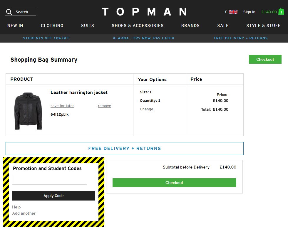 Topman Discount Code
