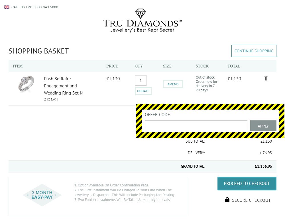 Tru Diamonds Discount Code