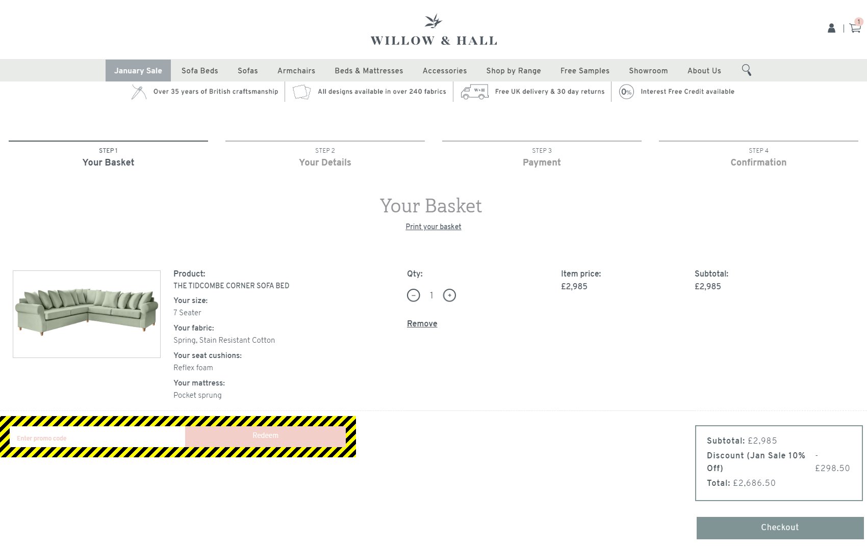 Willow & Hall Discount Code